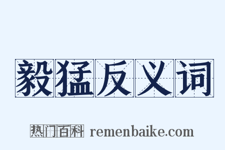 毅猛反义词是什么意思的图片